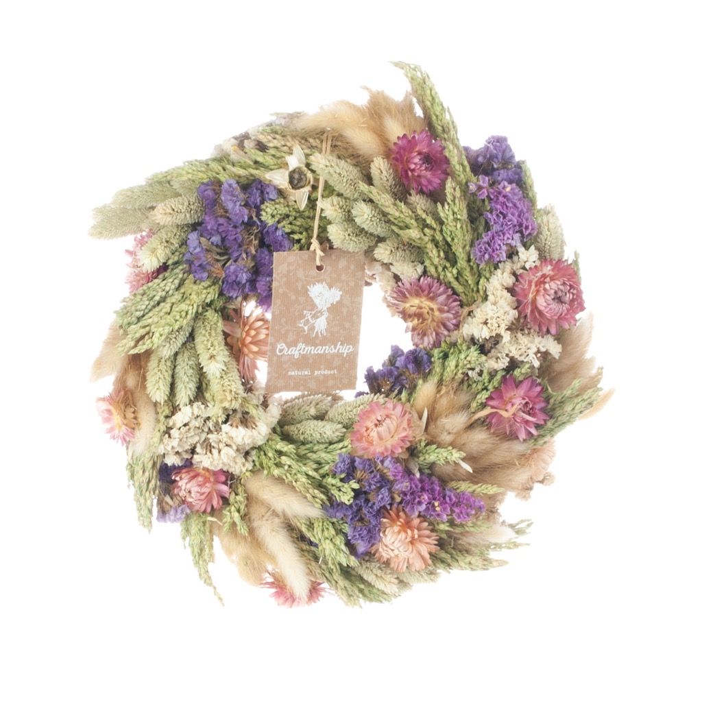 Nordic Bloom – naturkrans i rosatoner 30cm